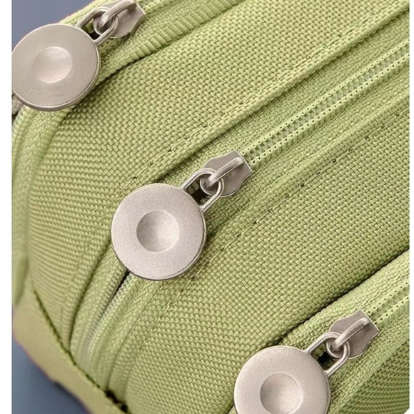 Large Mint Green Canvas Pencil Case - Picture 4 of 6